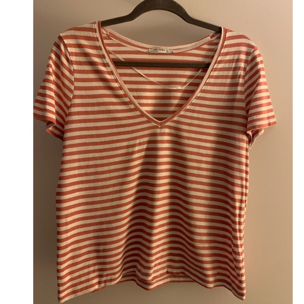 Zara V-Neck Stripped Top